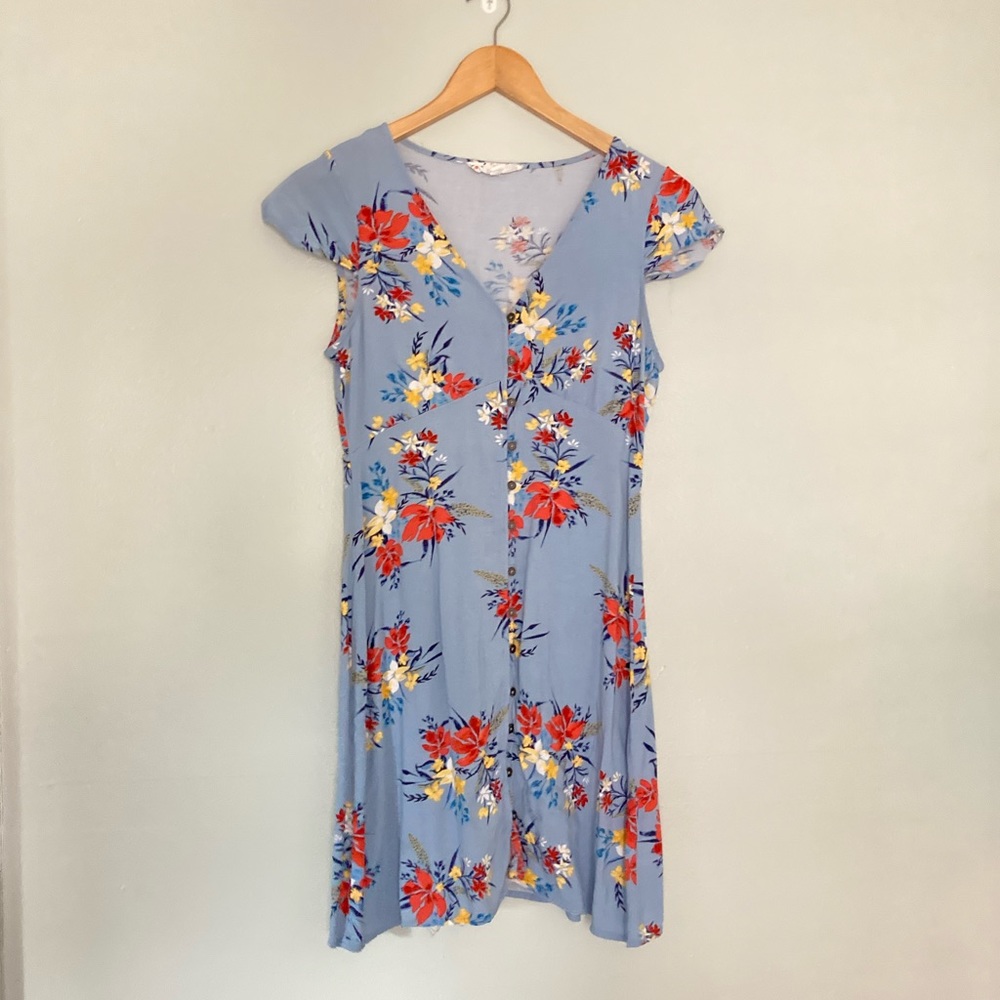 Light blue floral dress